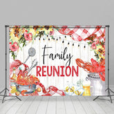 Aperturee - Aperturee Floral Seafood Beer Wood Grain Family Reunion Backdrop